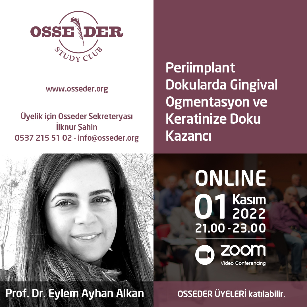 1 Kasım 2022 - Prof. Dr. Eylem Ayhan Alkan