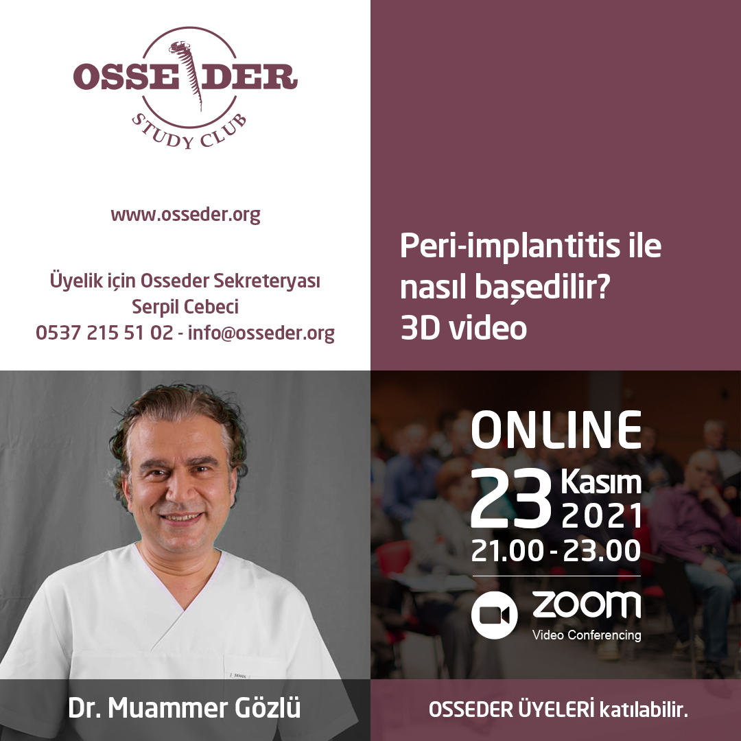 23 Kasım 2021 - Dr. Muammer Gözlü