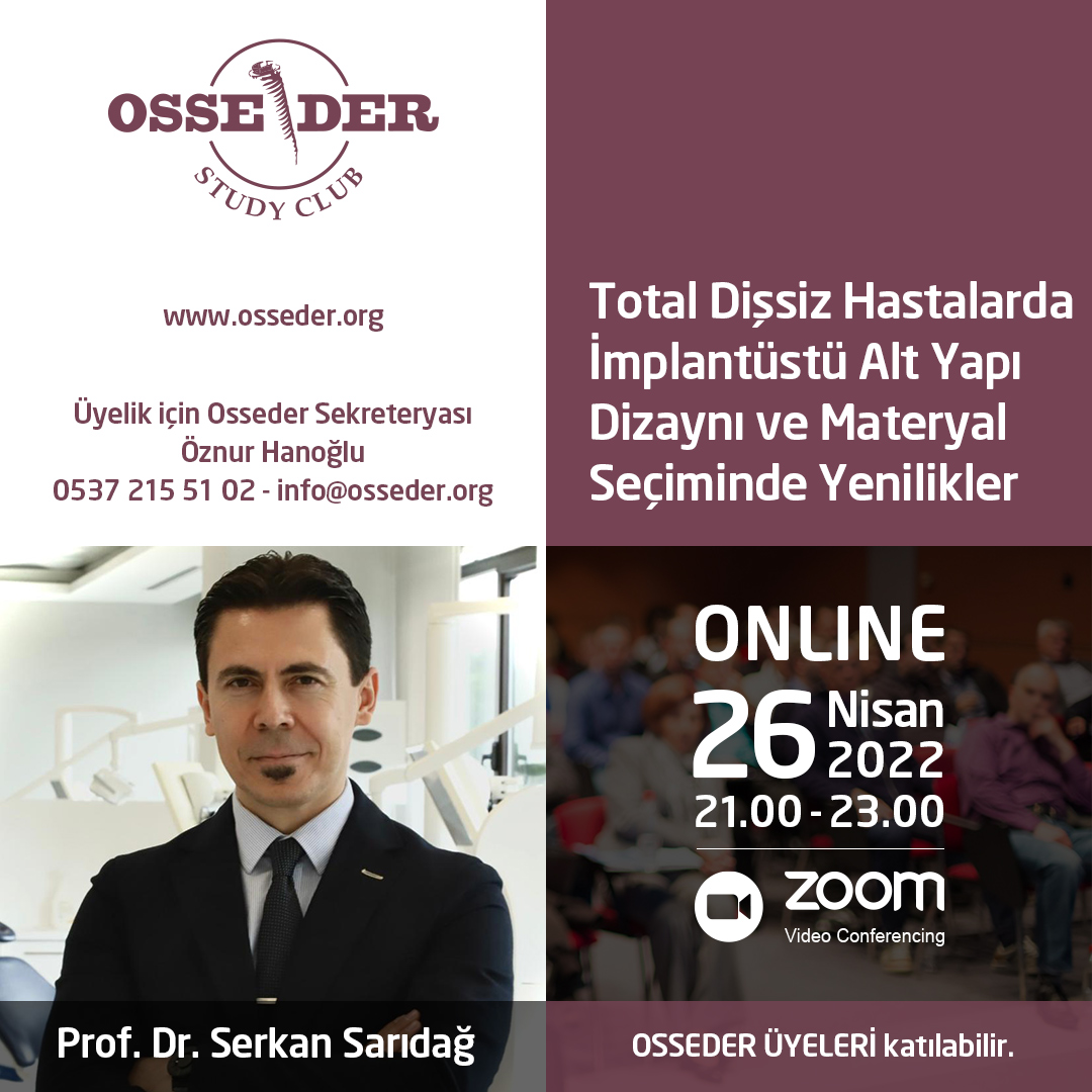 26 Nisan 2022 - Prof. Dr. Serkan Sarıdağ