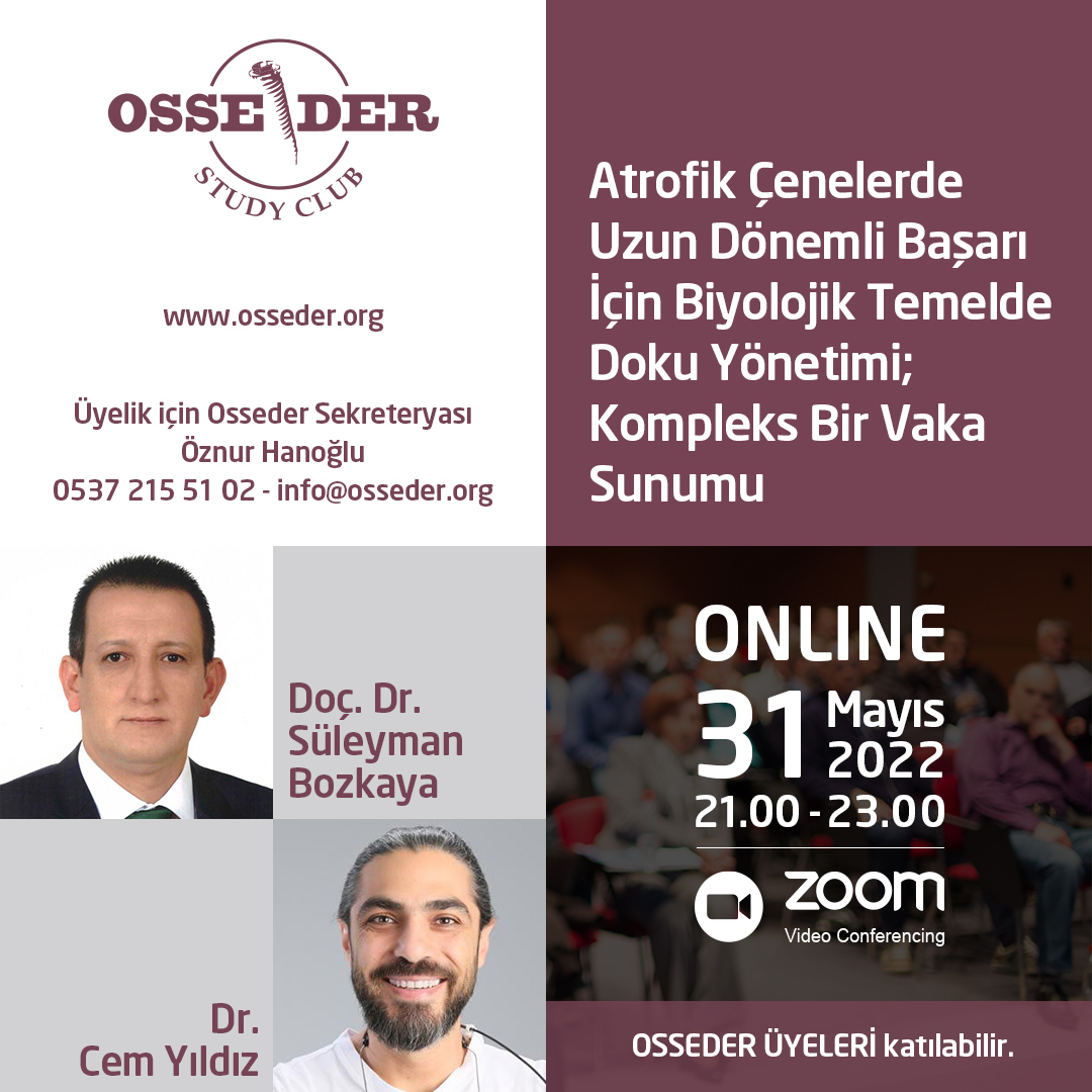 31 Mayıs 2022 - Doç. Dr. Süleyman Bozkaya ve Dr. Cem Yıldız
