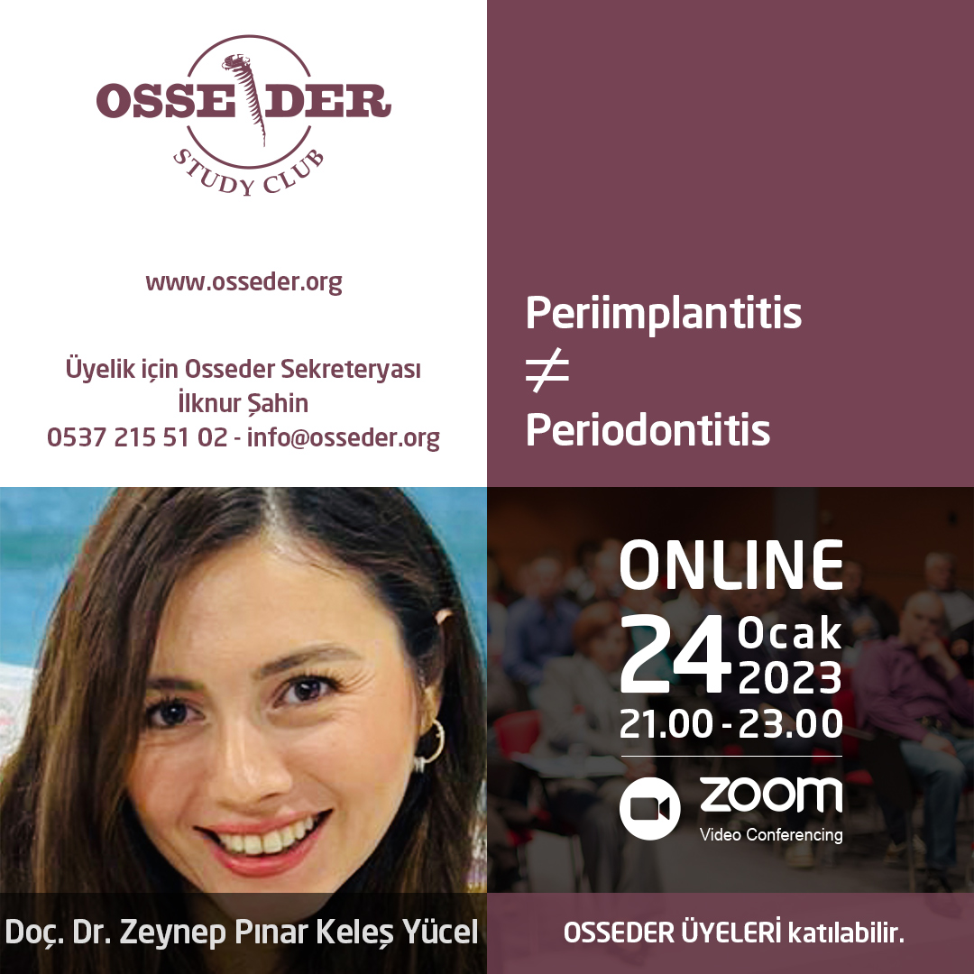24 Ocak 2023 - Doç. Dr. Zeynep Pınar Keleş Yücel